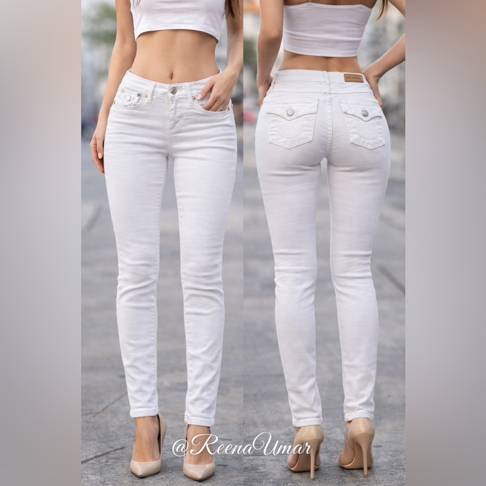 True Religion White Skinny Jeans – Size 24